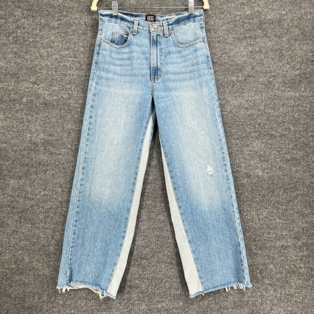 BDG Urban Outfitters Wide Leg Jeans Womens 26 High Rise Distressed Raw Hem